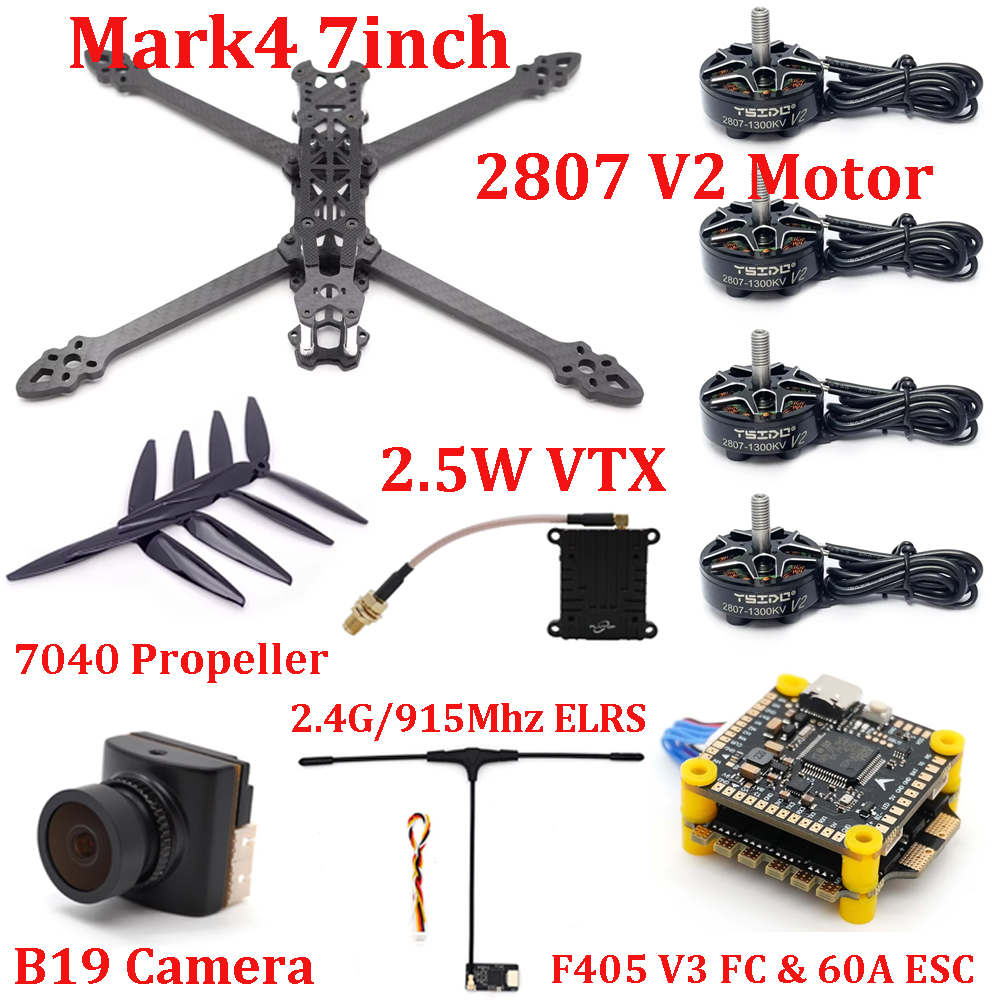 Drone Kit Build Yourself - Kit de cadre Mark4 7 pouces